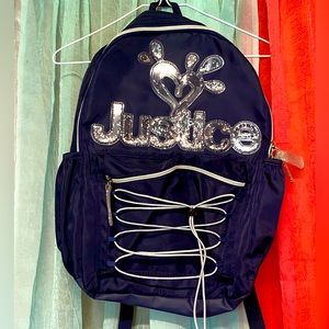 Justice book bag. Like new